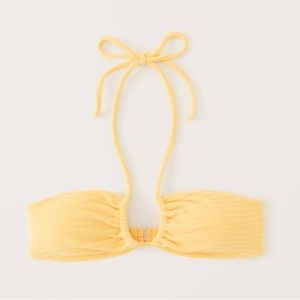 Abercrombie Terry Upside Down Halter Triangle Bikini Top